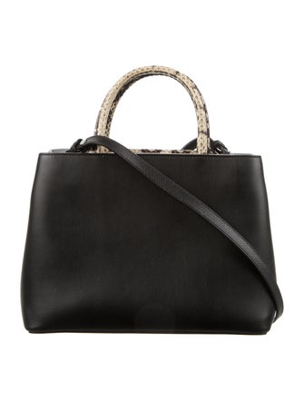 Fendi Python-Trimmed Petite 2Jours Tote