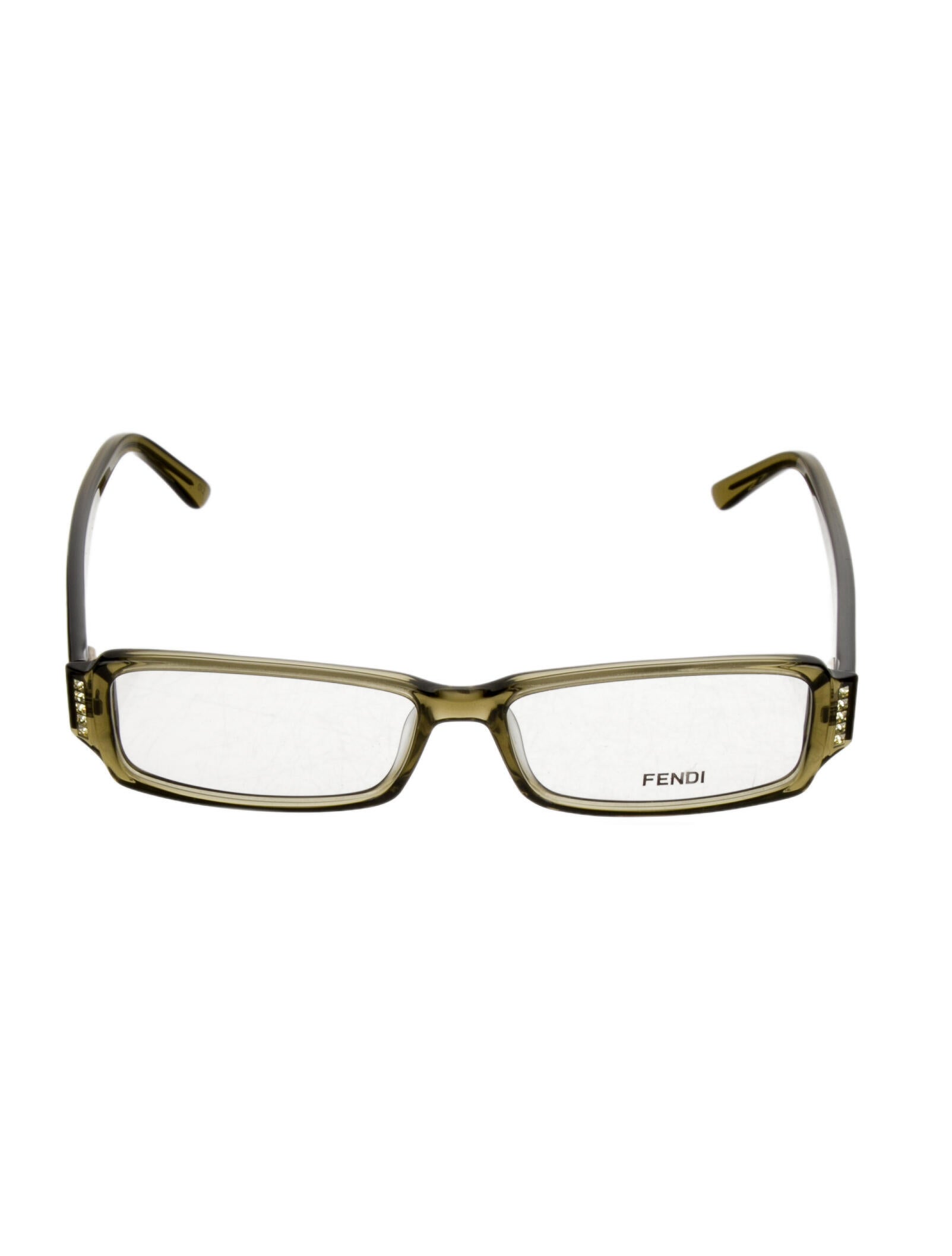Fendi Square Eyeglasses Green Eyeglasses, Accessories FEN234585