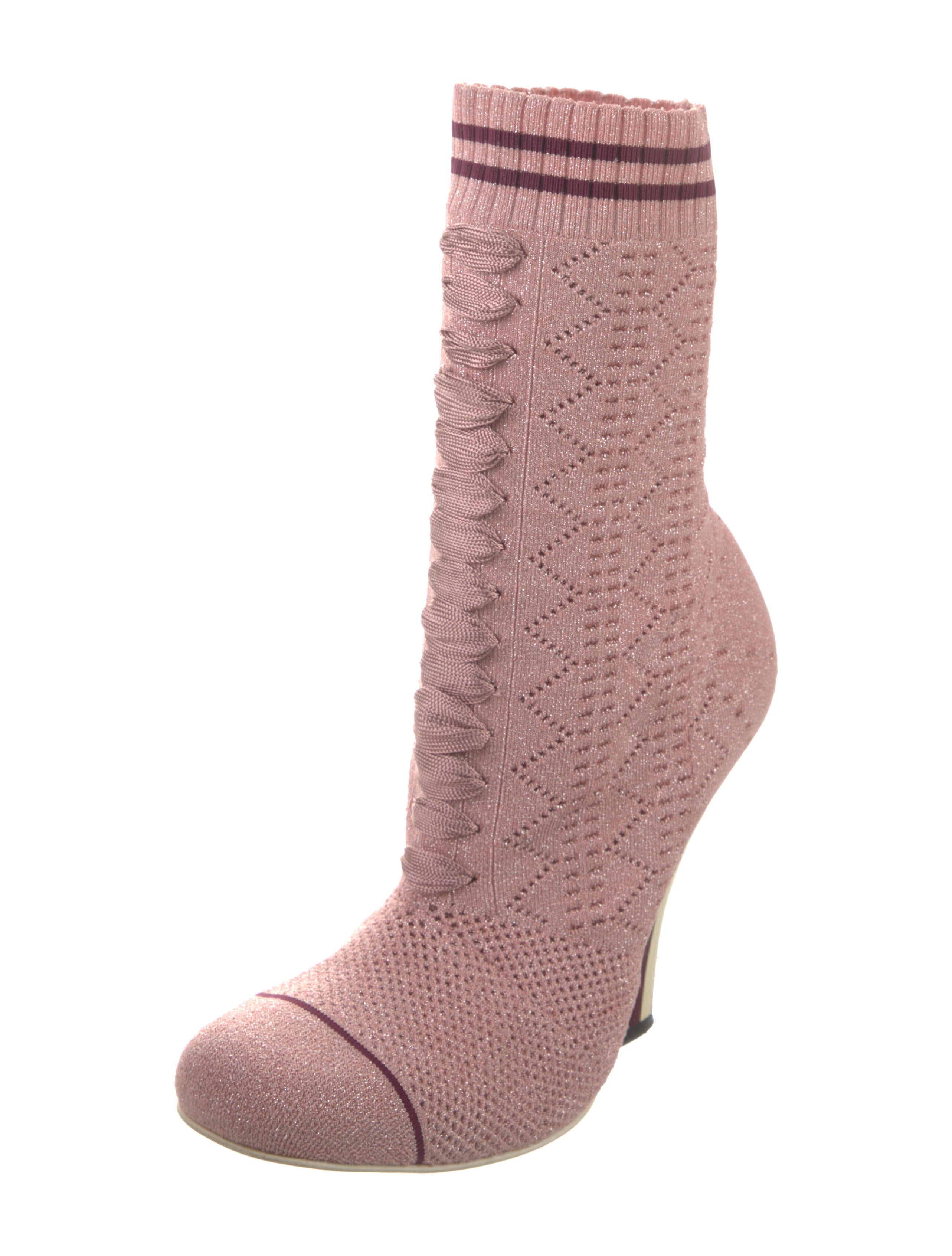 Fendi Striped Sock Boots