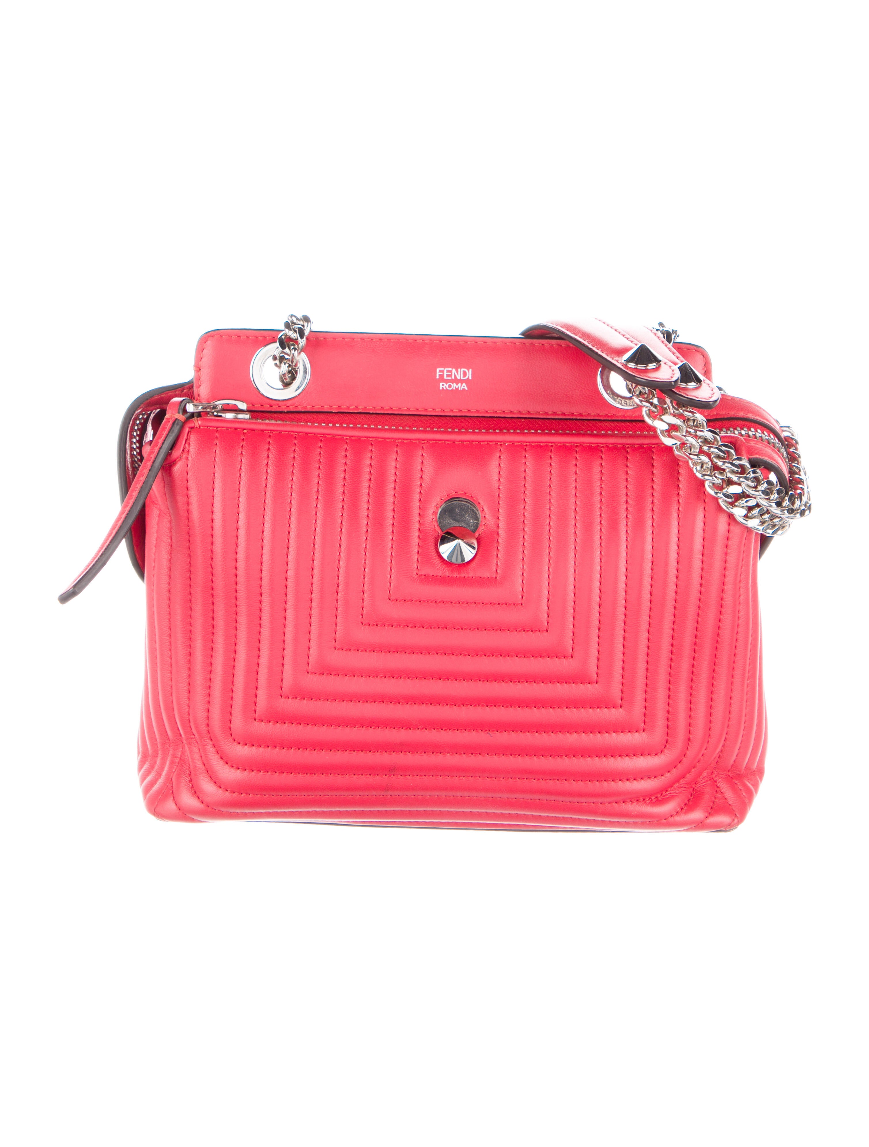 Fendi Vintage Leather Shoulder Bag Red Shoulder Bags, Handbags