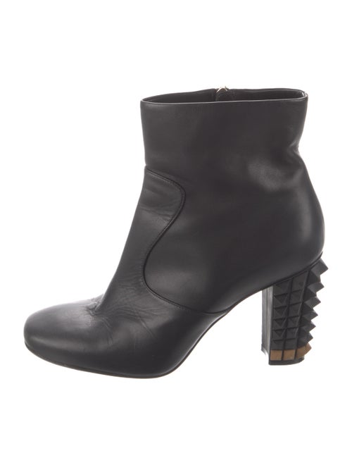 Fendi Leather Studded Accents Boots
