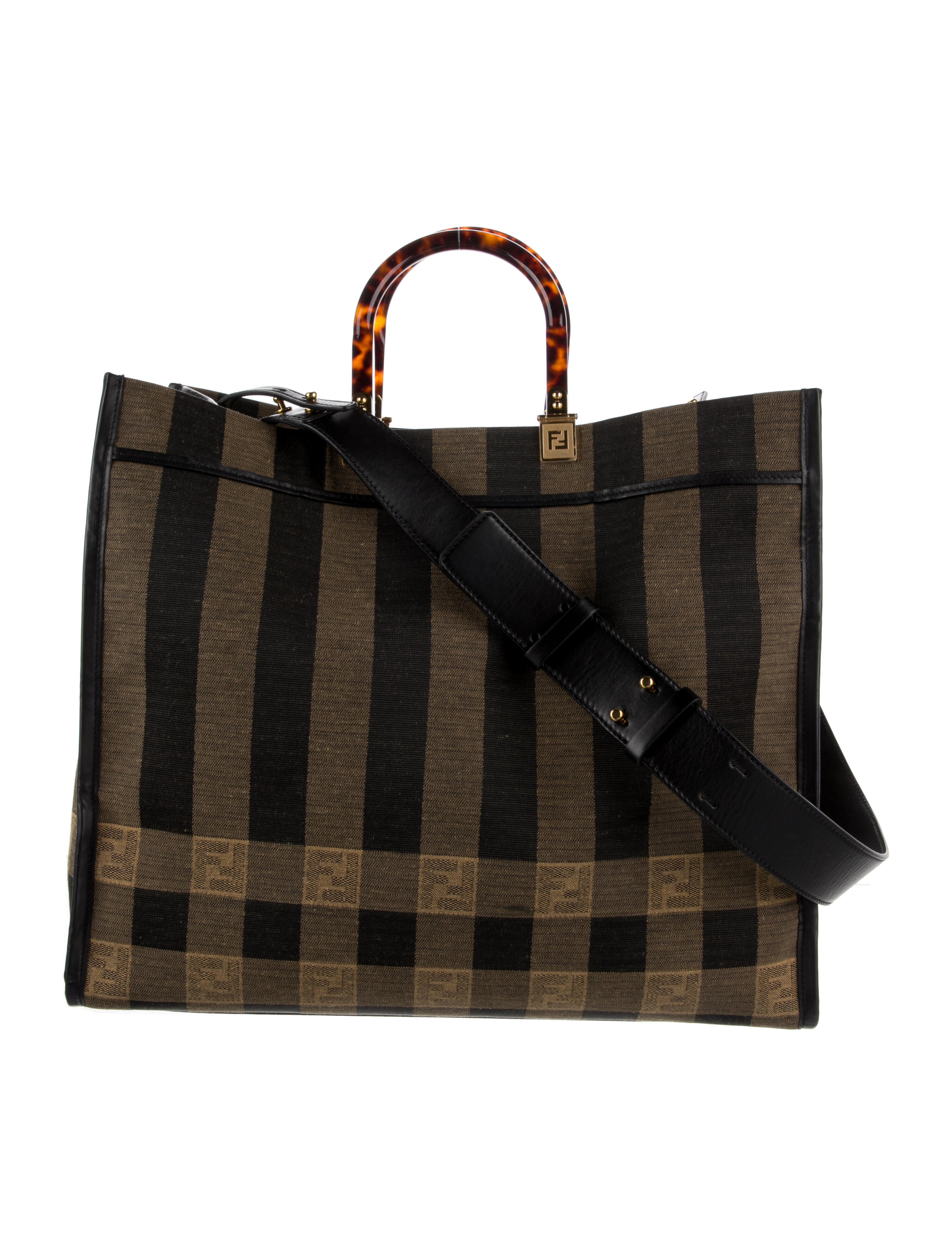 Fendi Large Pequin Sunshine Shopper Tote