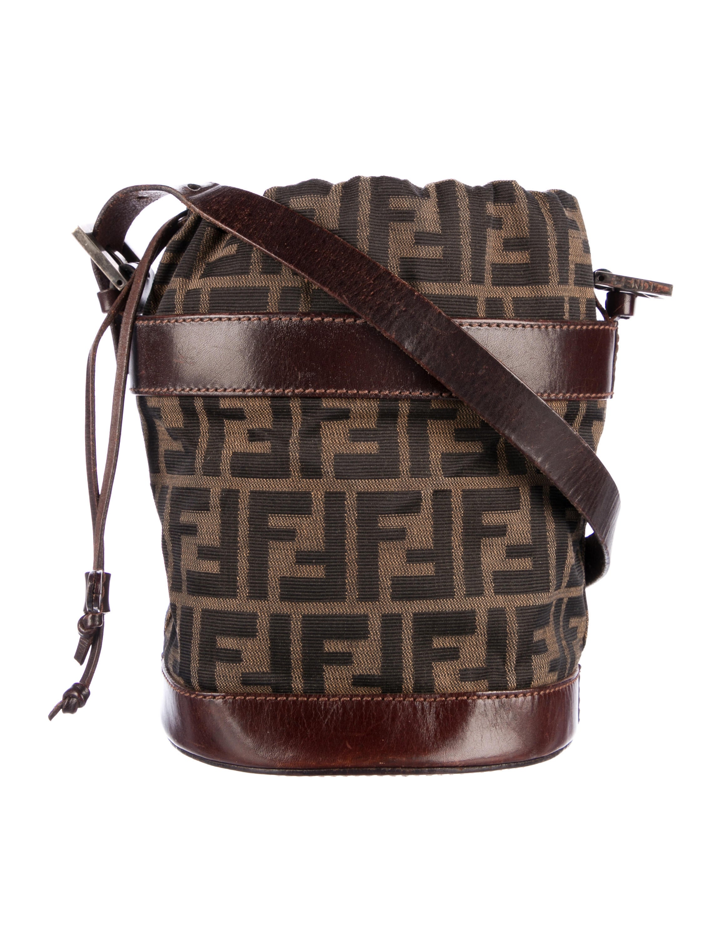 Fendi Zucca Palazzo Bucket Bag - Brown Bucket Bags, Handbags