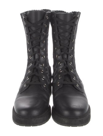 Fendi Rockoko Zucca FF Logo Combat Boots