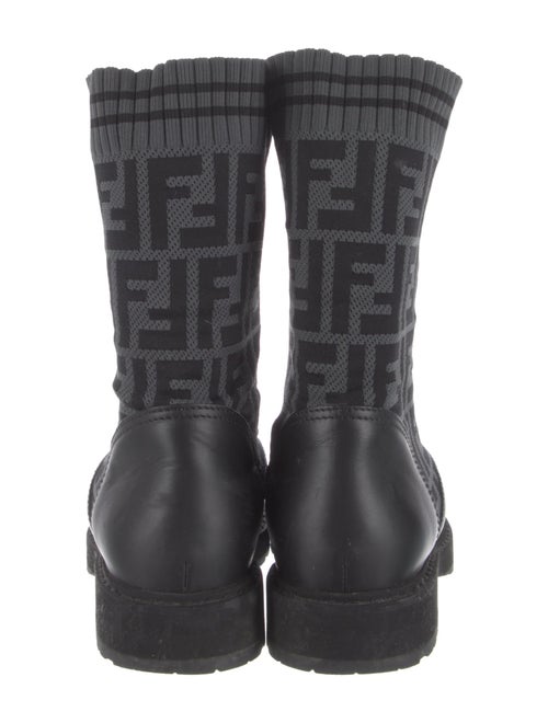 Fendi Rockoko Zucca FF Logo Combat Boots