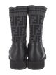 Fendi Rockoko Zucca FF Logo Combat Boots