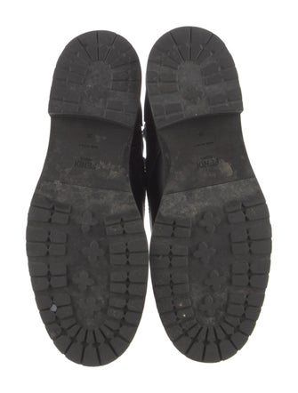 Fendi Rockoko Zucca FF Logo Combat Boots