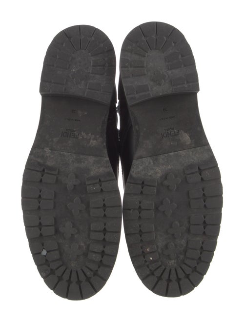 Fendi Rockoko Zucca FF Logo Combat Boots