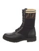 Fendi Zucca FF Logo Graphic Print Combat Boots