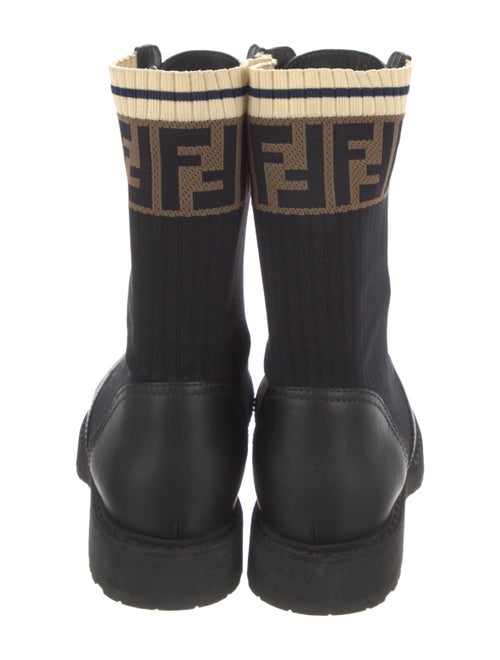 Fendi Zucca FF Logo Graphic Print Combat Boots