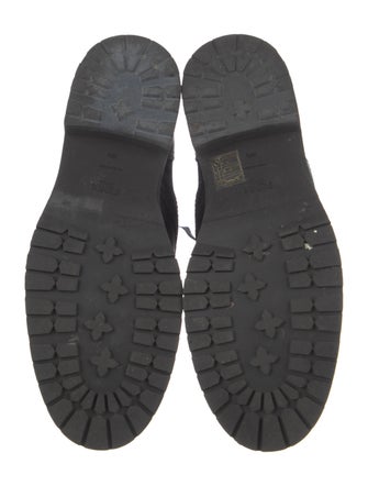 Fendi Zucca FF Logo Graphic Print Combat Boots