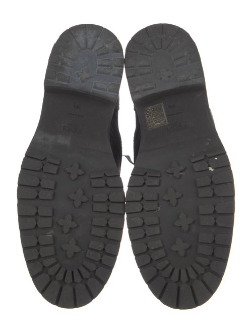 Fendi Zucca FF Logo Graphic Print Combat Boots