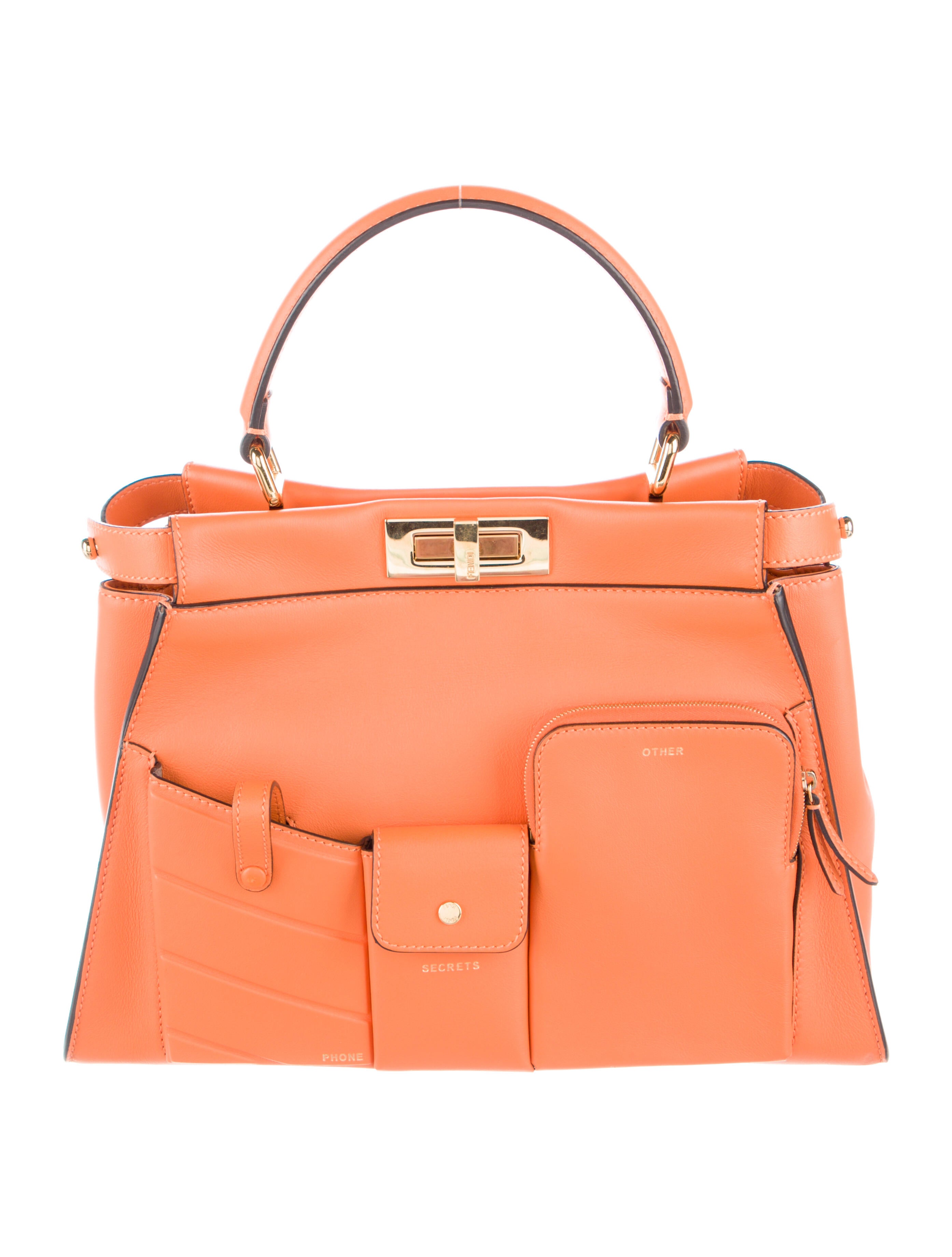 Fendi Utility Peekaboo Bag Orange Totes, Handbags FEN263128 The RealReal