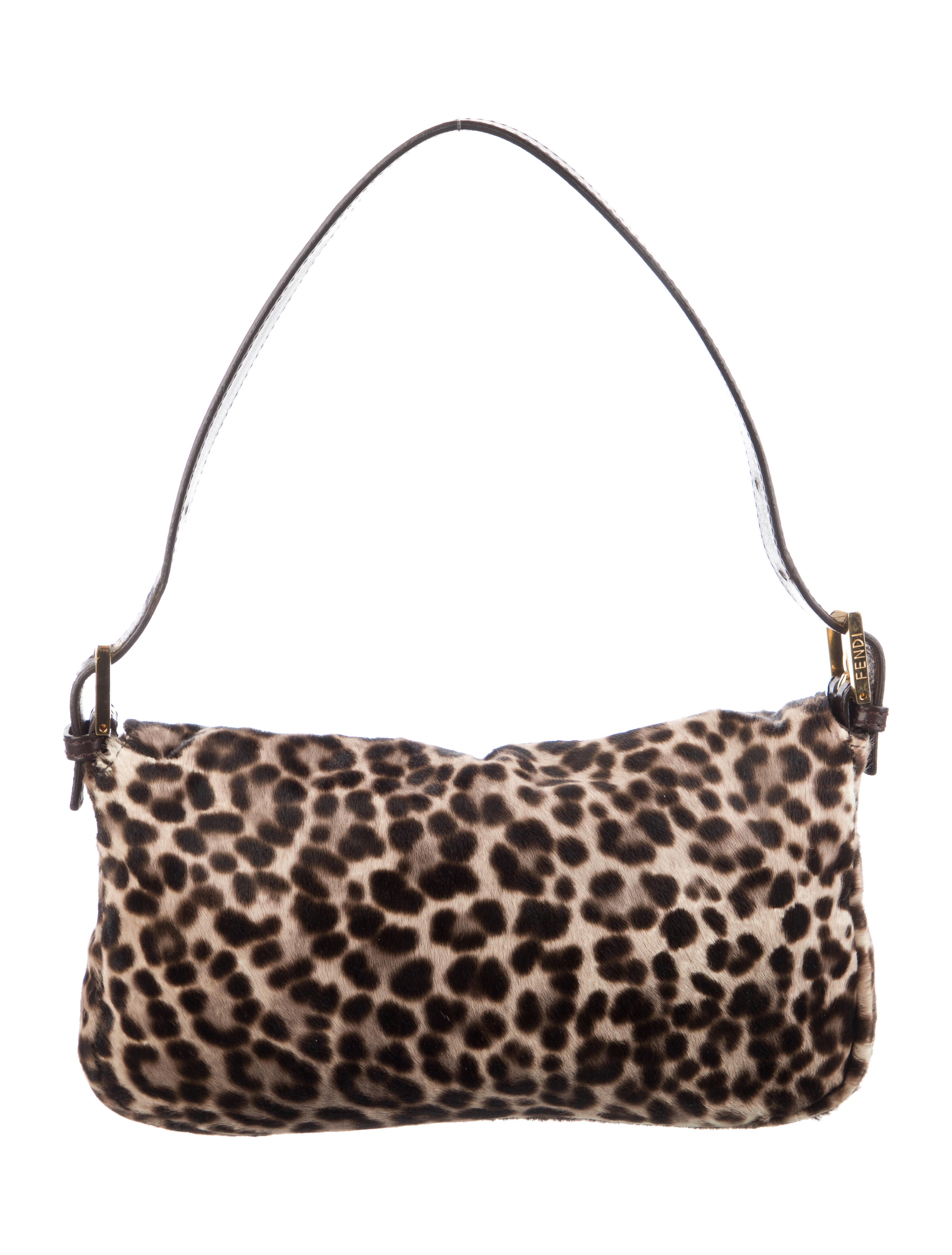 Fendi Animal Print Calf Hair Baguette