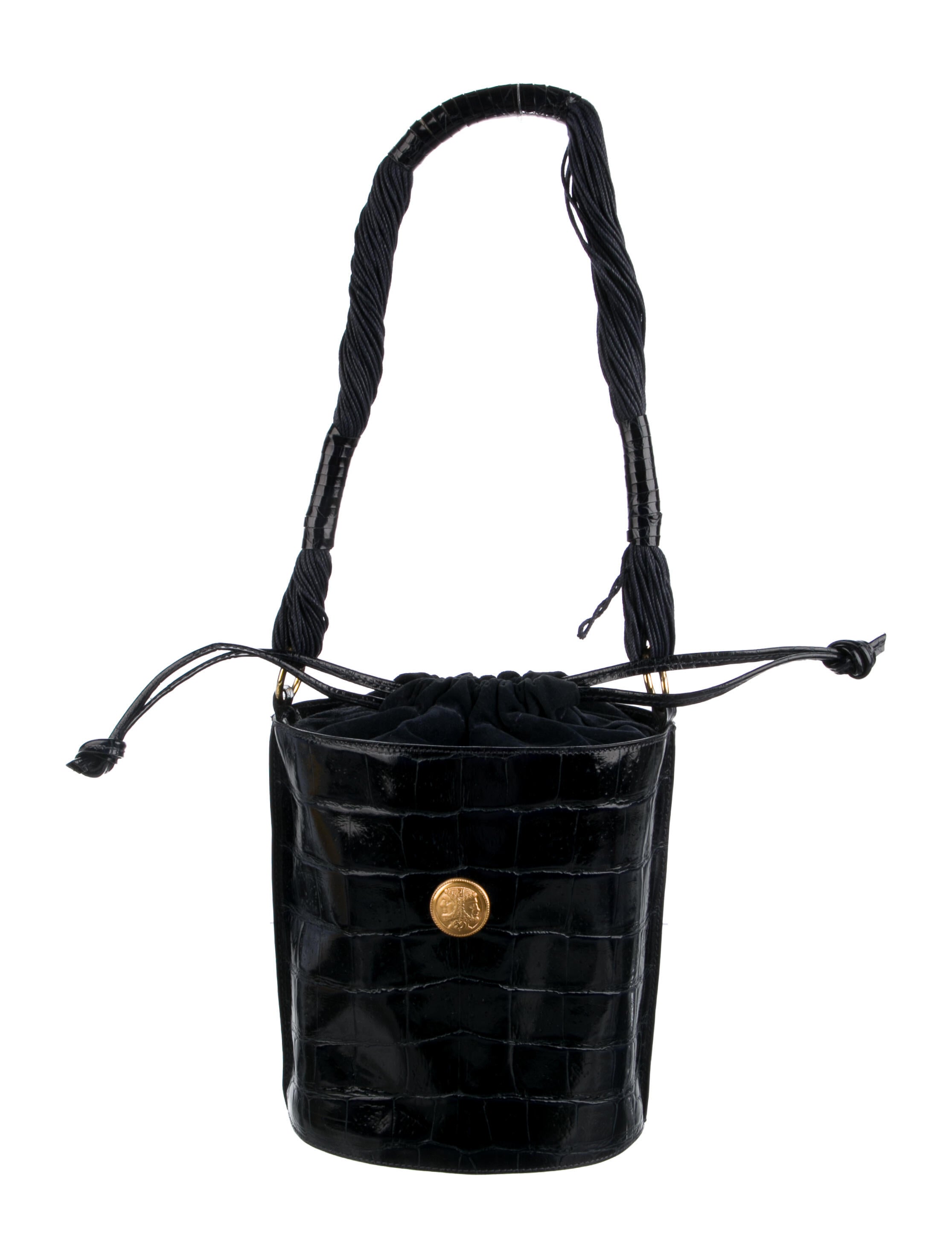 Loewe Woven Leather Flower Bucket Bag Black Bucket Bags, Handbags LOW52373 The RealReal