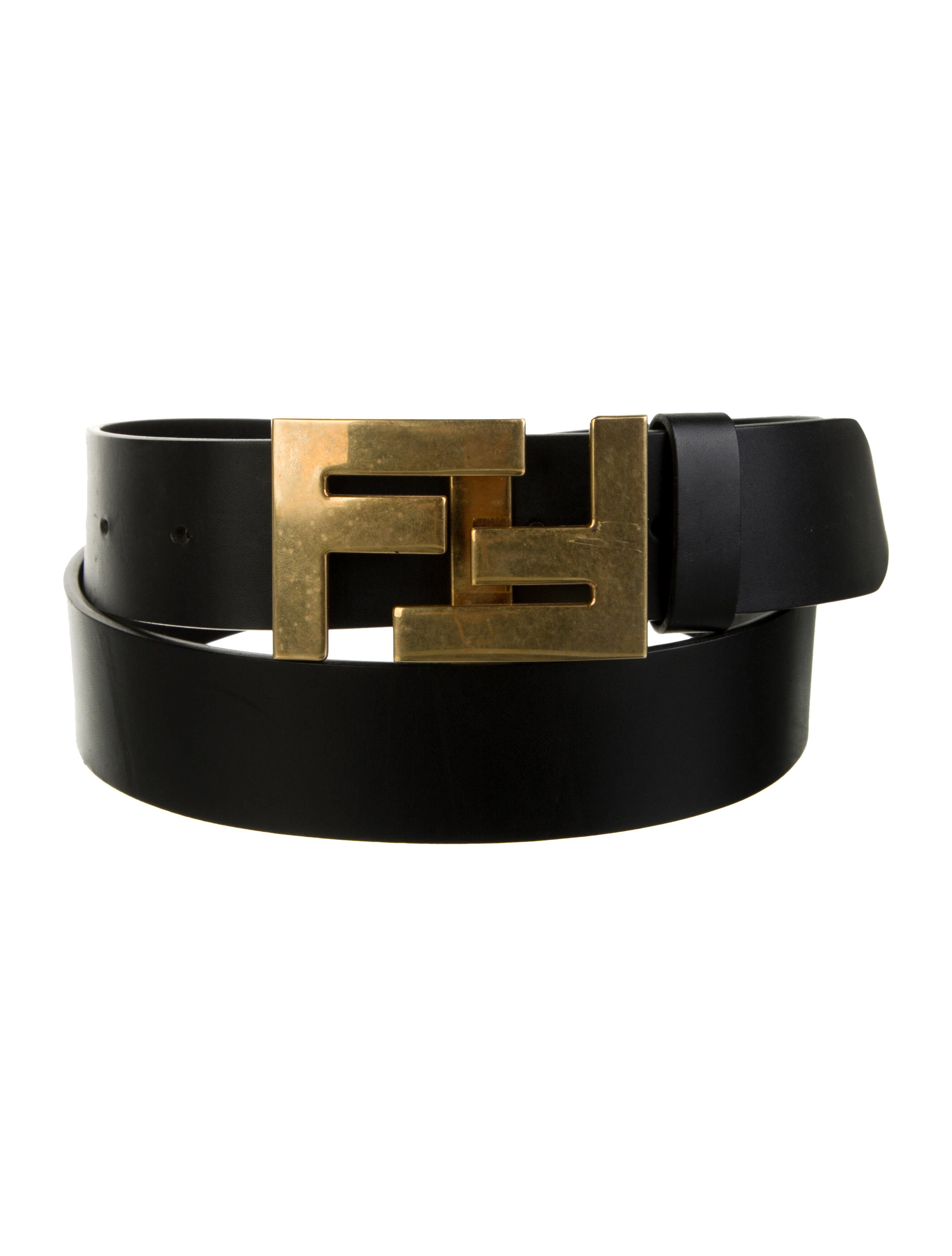 Zilli Logo Buckle Leather Belt Black Belts, Accessories ZIL20311 The RealReal