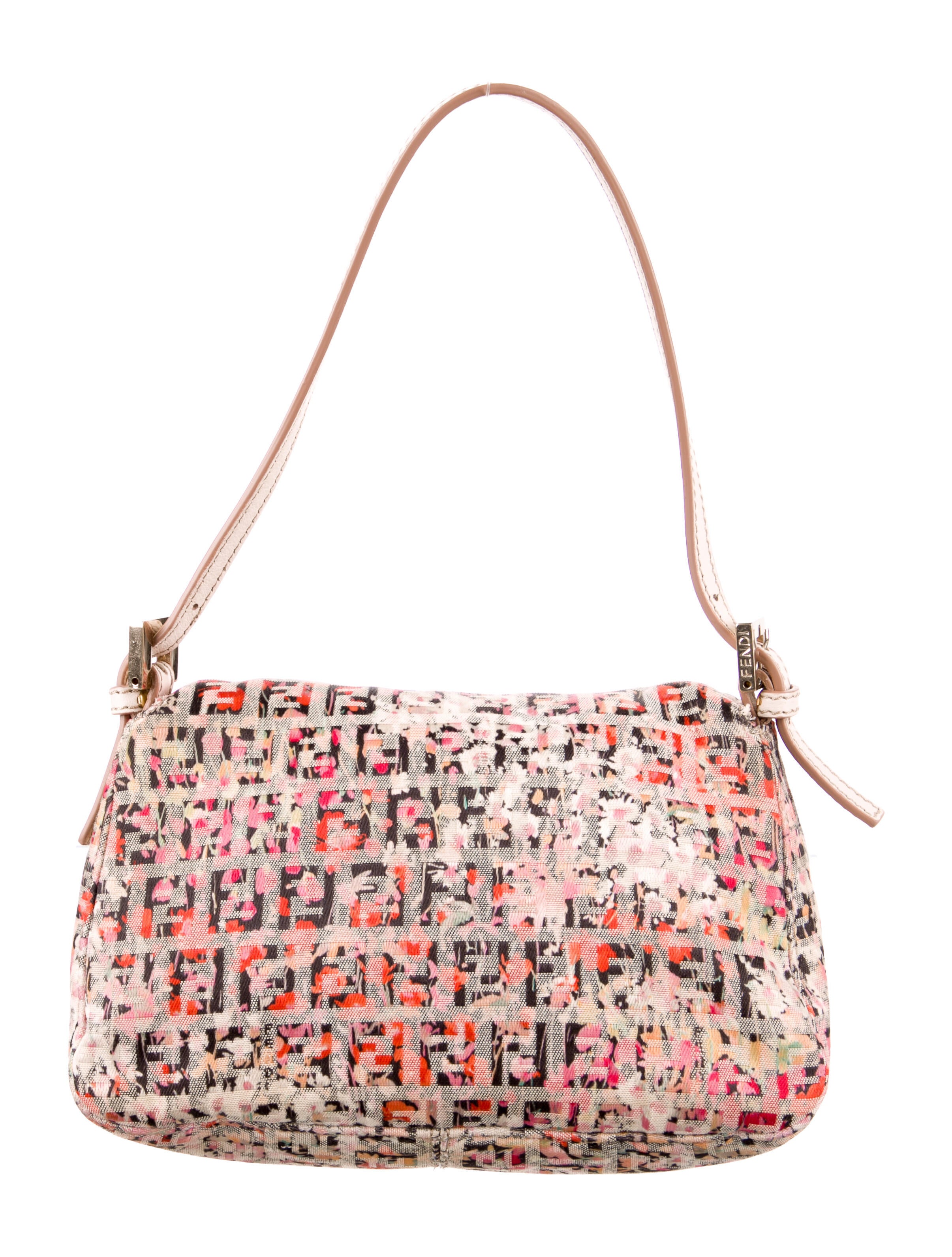 Fendi Mini Floral Zucchino Mama Baguette - Neutrals Shoulder Bags Fendi Mini Floral Zucchino Mama Baguette - Neutrals Shoulder Bags