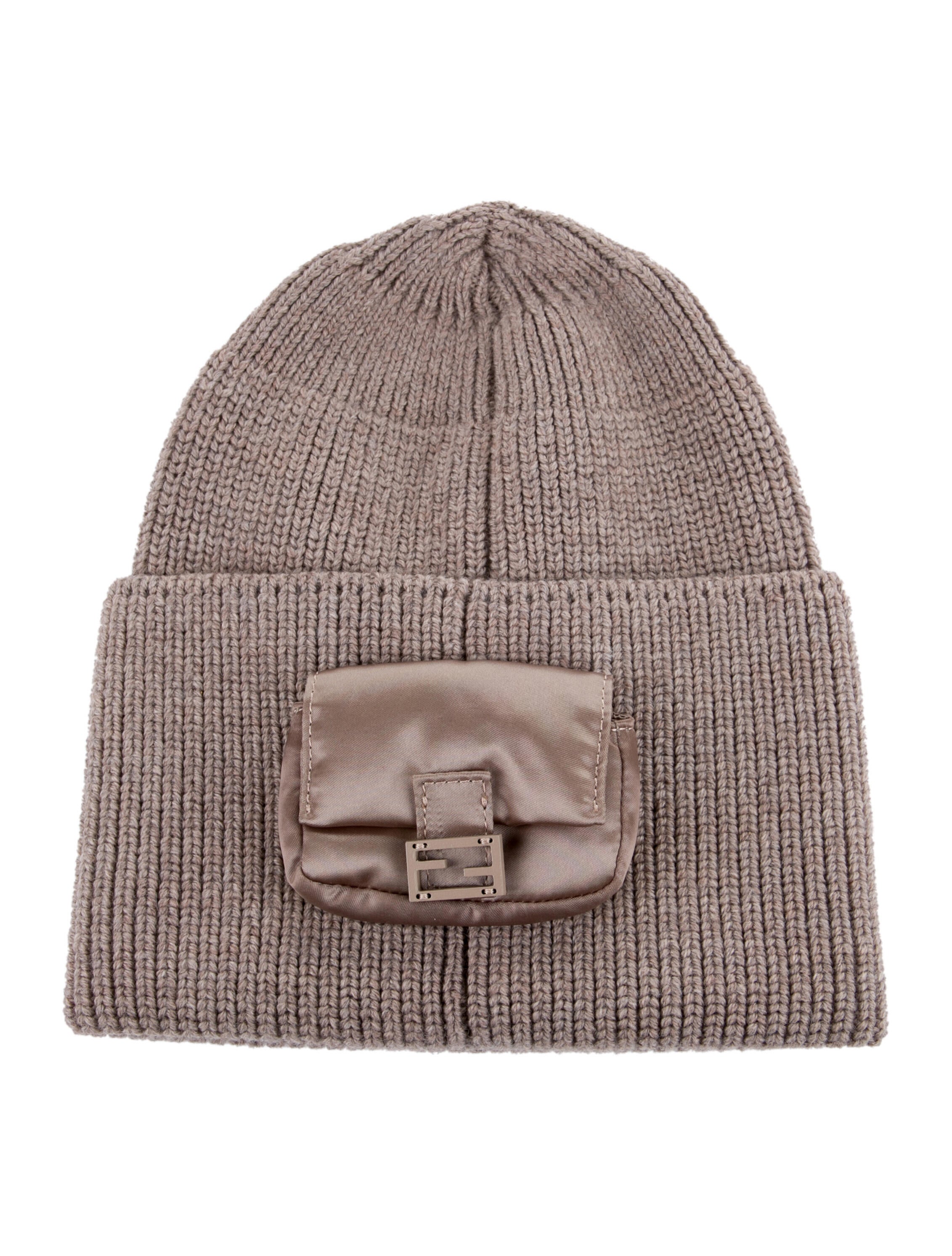 Fendi Nylon Baguette Beanie w/ Tags - Grey Hats, Accessories