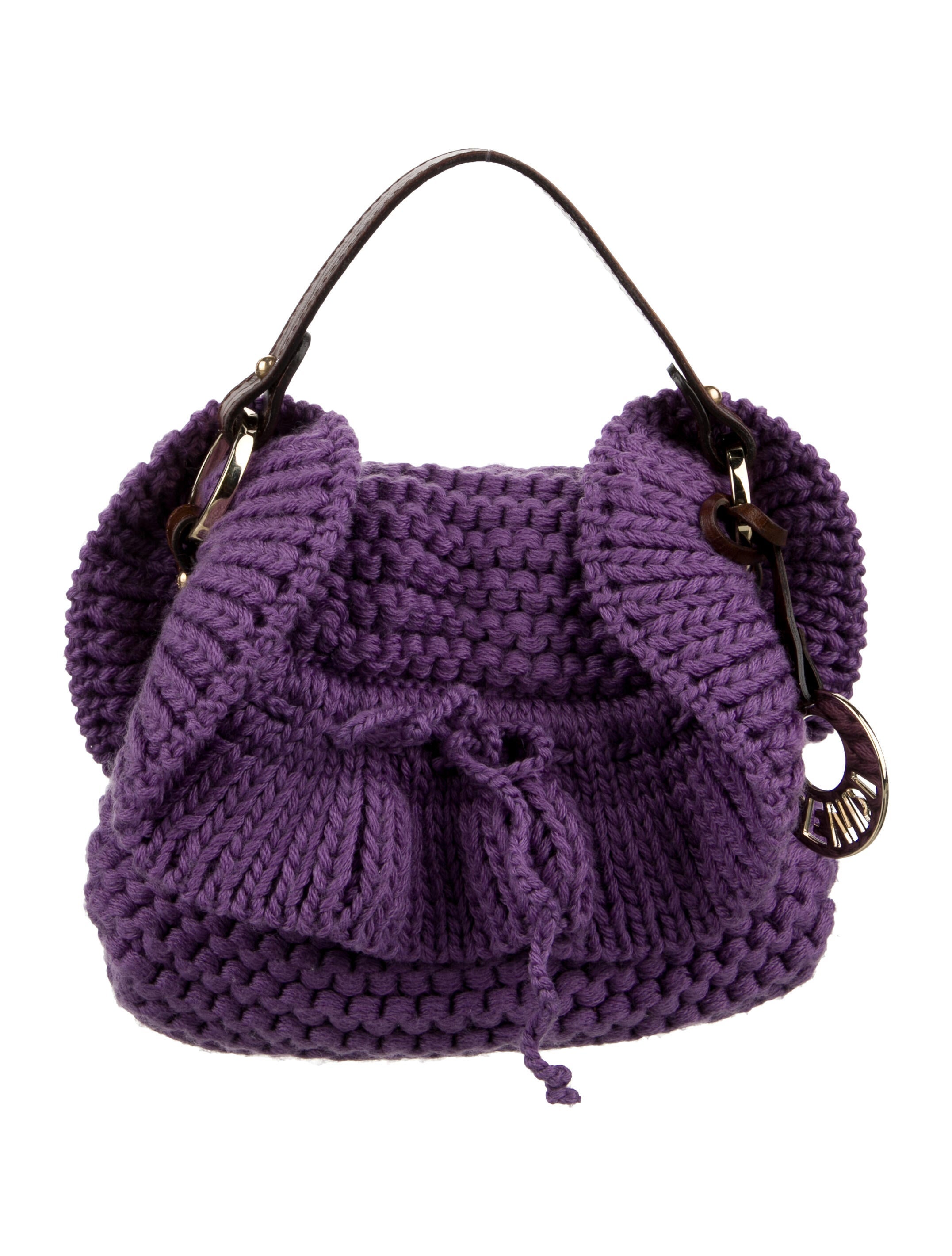 最終価格です！/FENDI /パープル /メッシュ/かごバッグ Fendi Crochet Chef Handle Bag - Purple Handle Bags, Handbags