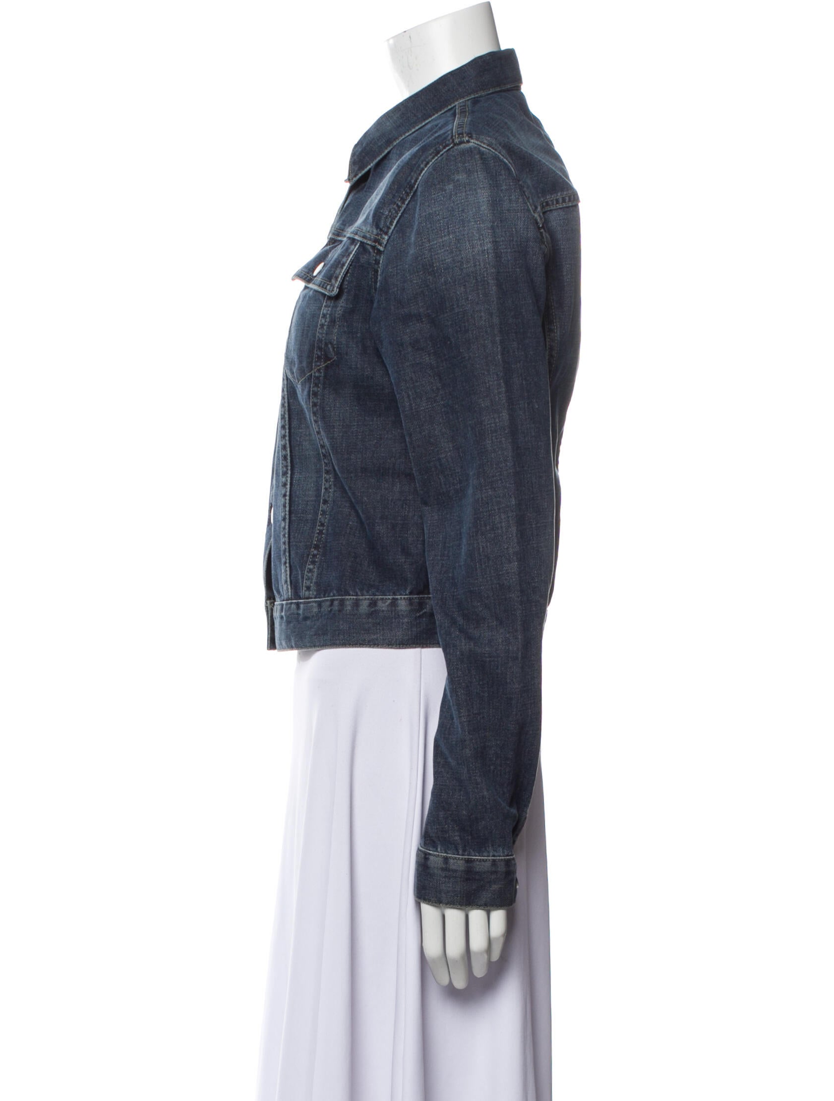 Fendi Men's Jacket Denim Stone Bleached Grey