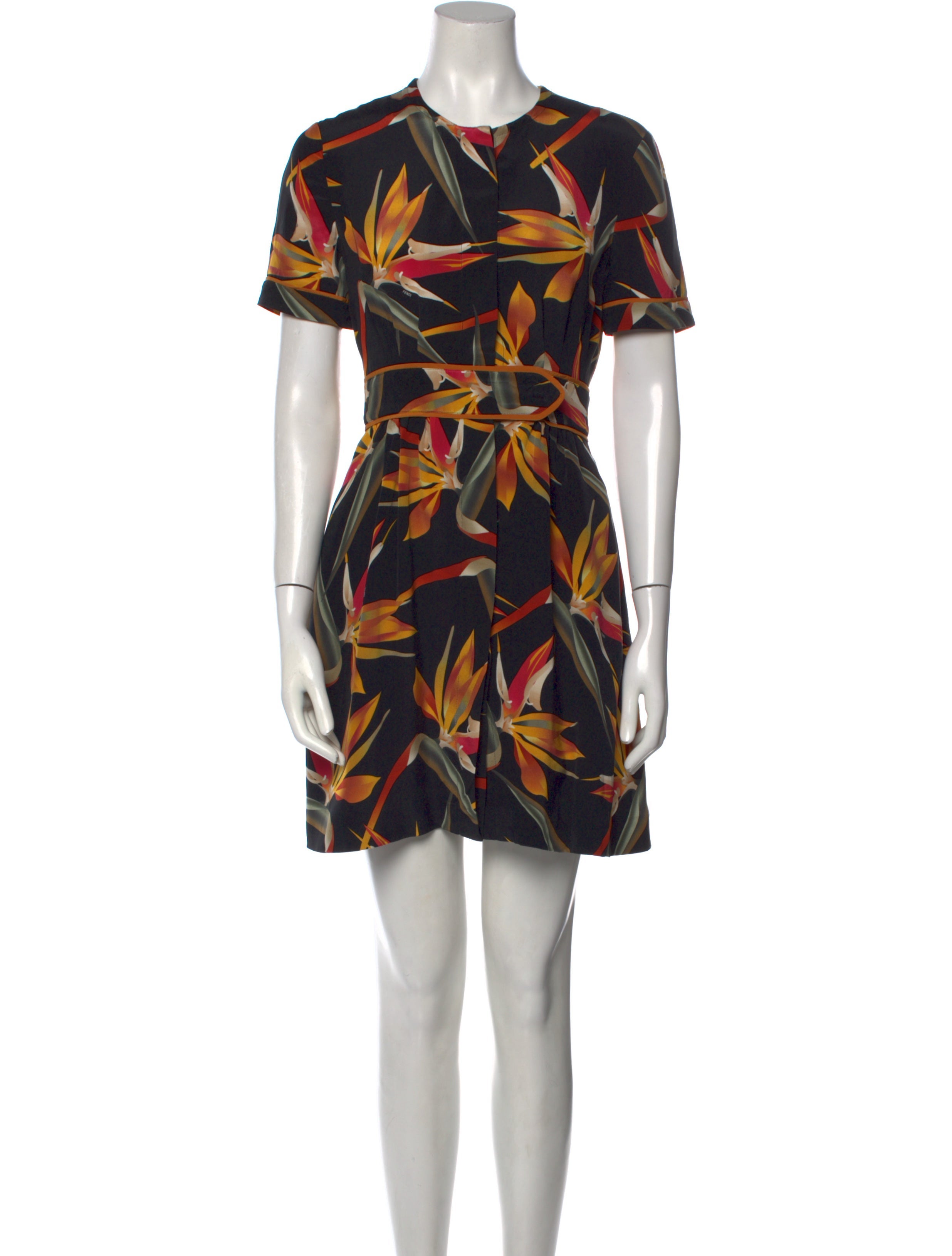 ワンピース FENDI JACQUARD SILK MINI DRESS Fendi Ff Jacquard Mini Dress | italist