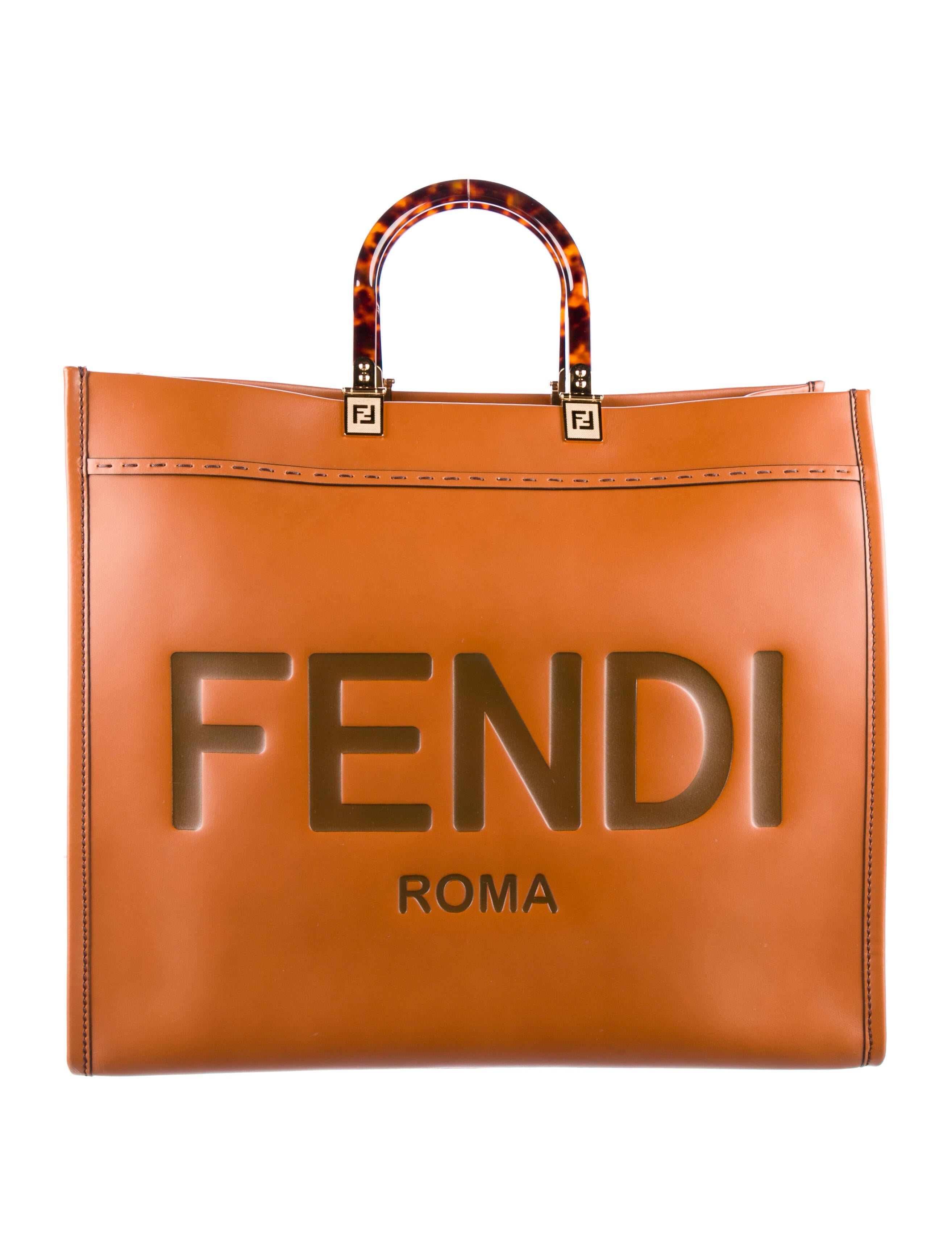 Fendi Large Sunshine Tote Brown Totes, Handbags FEN278827 The