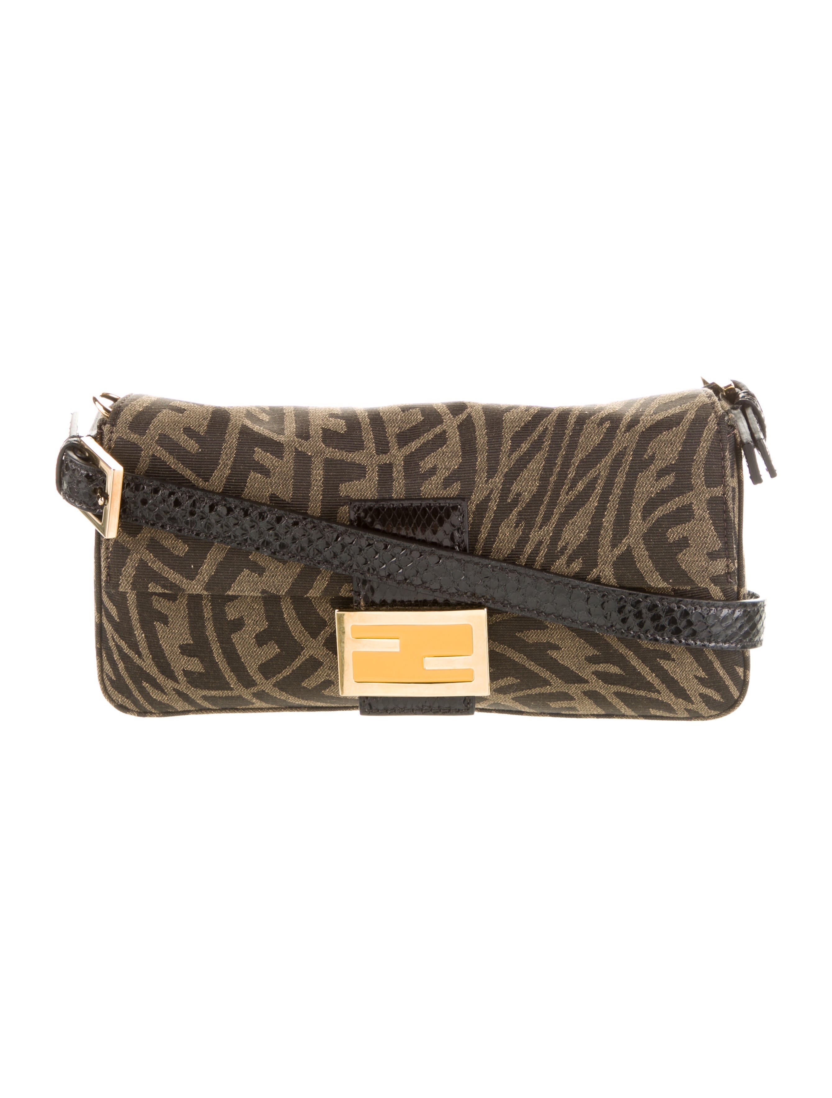 Fendi Fendi x Sarah Coleman Python-Trimmed Vertigo Baguette