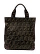 Fendi Leather Trimmed Zucca Medium Foldable Tote