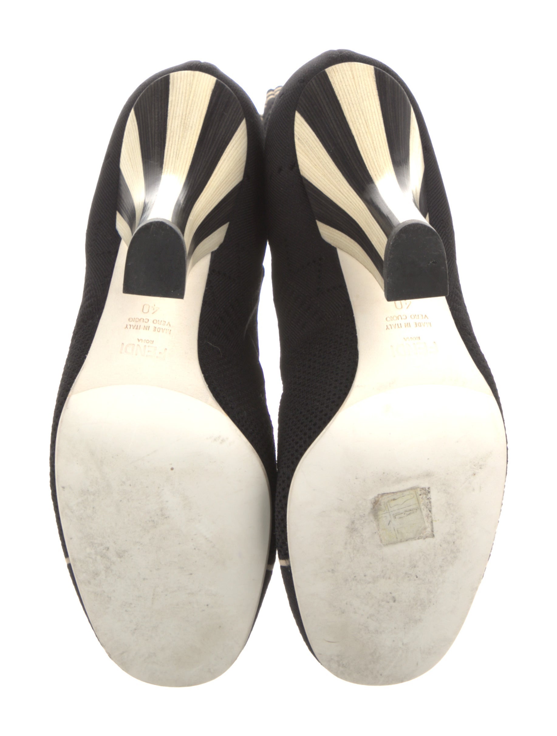 Fendi Faux Pearl Accents Sock Boots