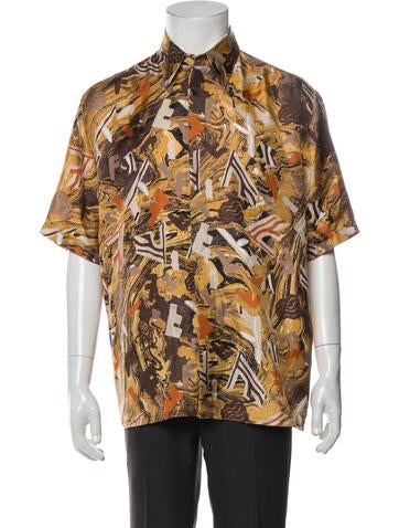 Fendi Casual Shirts Silk Printed Shirt S