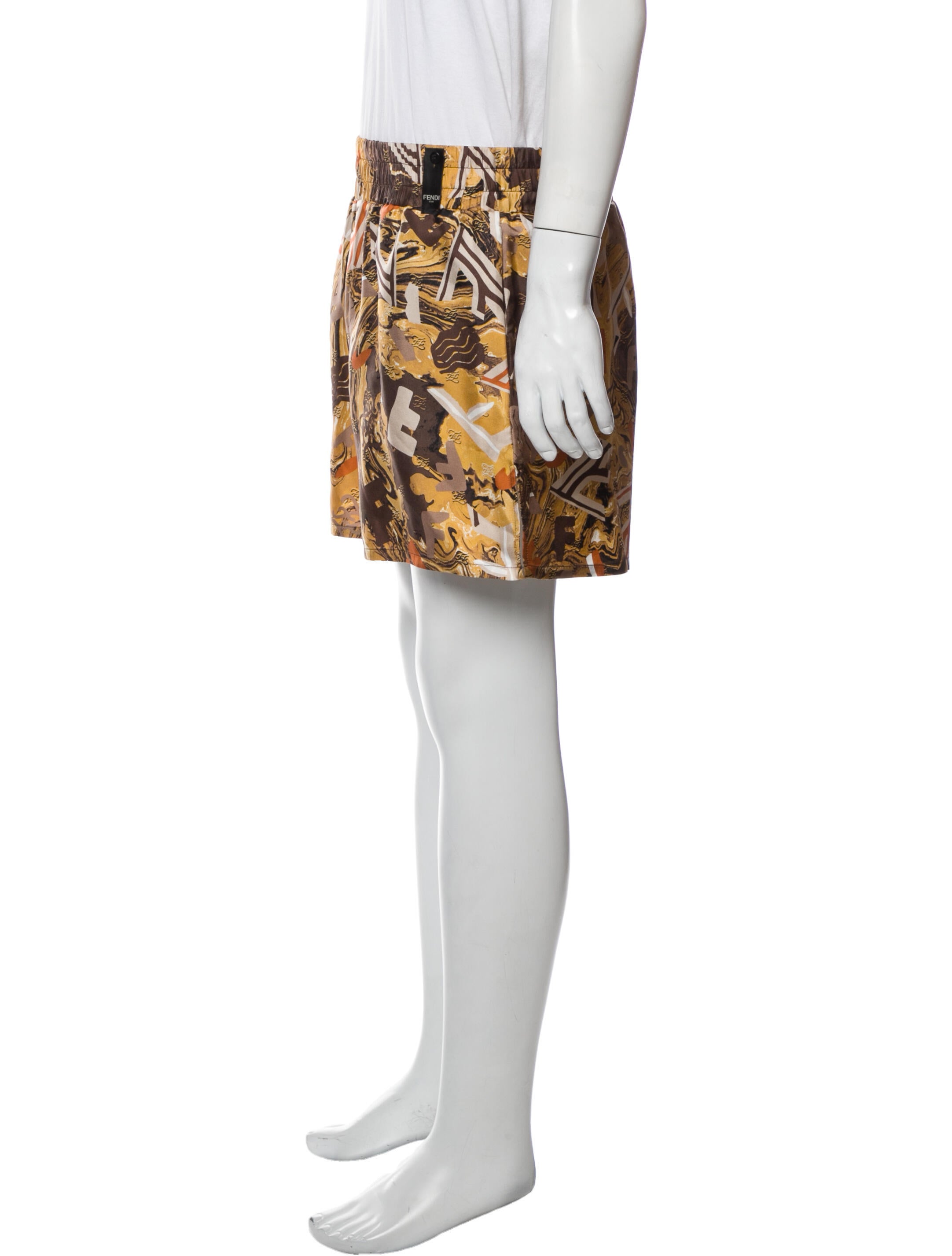 Fendi Silk Athletic Shorts w/ Tags