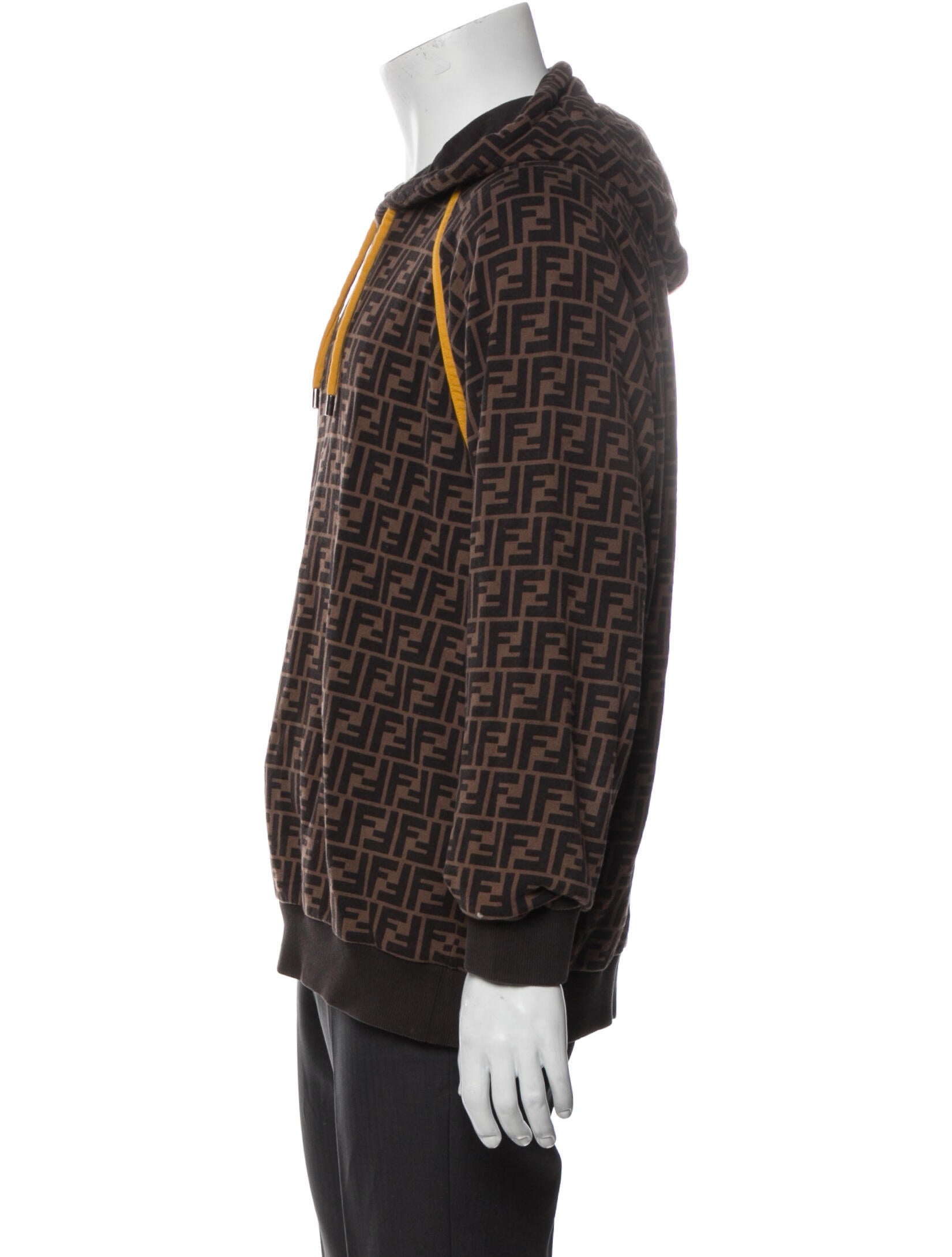 Fendi Zucca FF Logo Printed Hoodie - Brown Sweatshirts u0026 Hoodies, Clothing  - FEN285834 | The RealReal