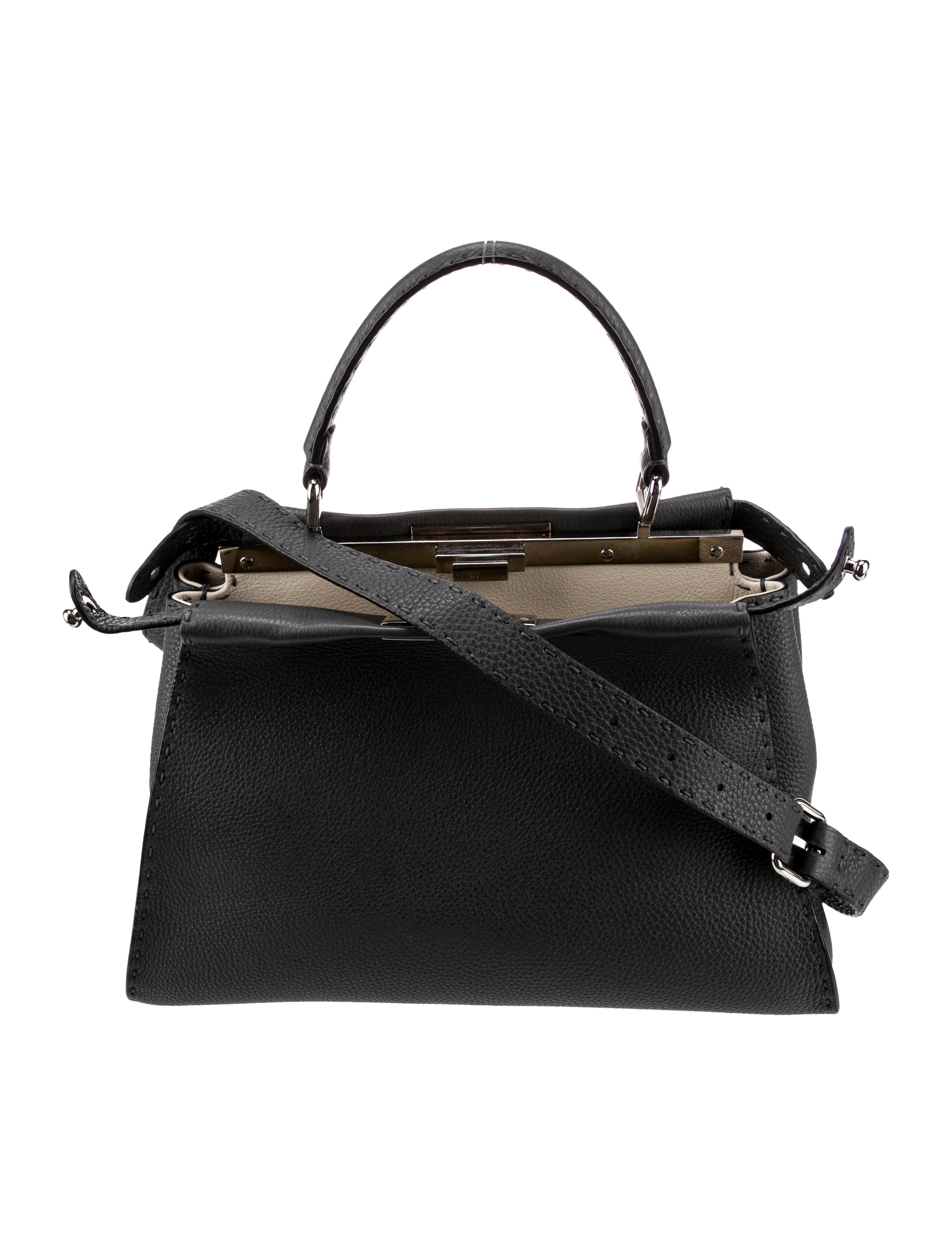 Valentino Small Alcove Rockstud Leather Top Handle Bag Black Handle