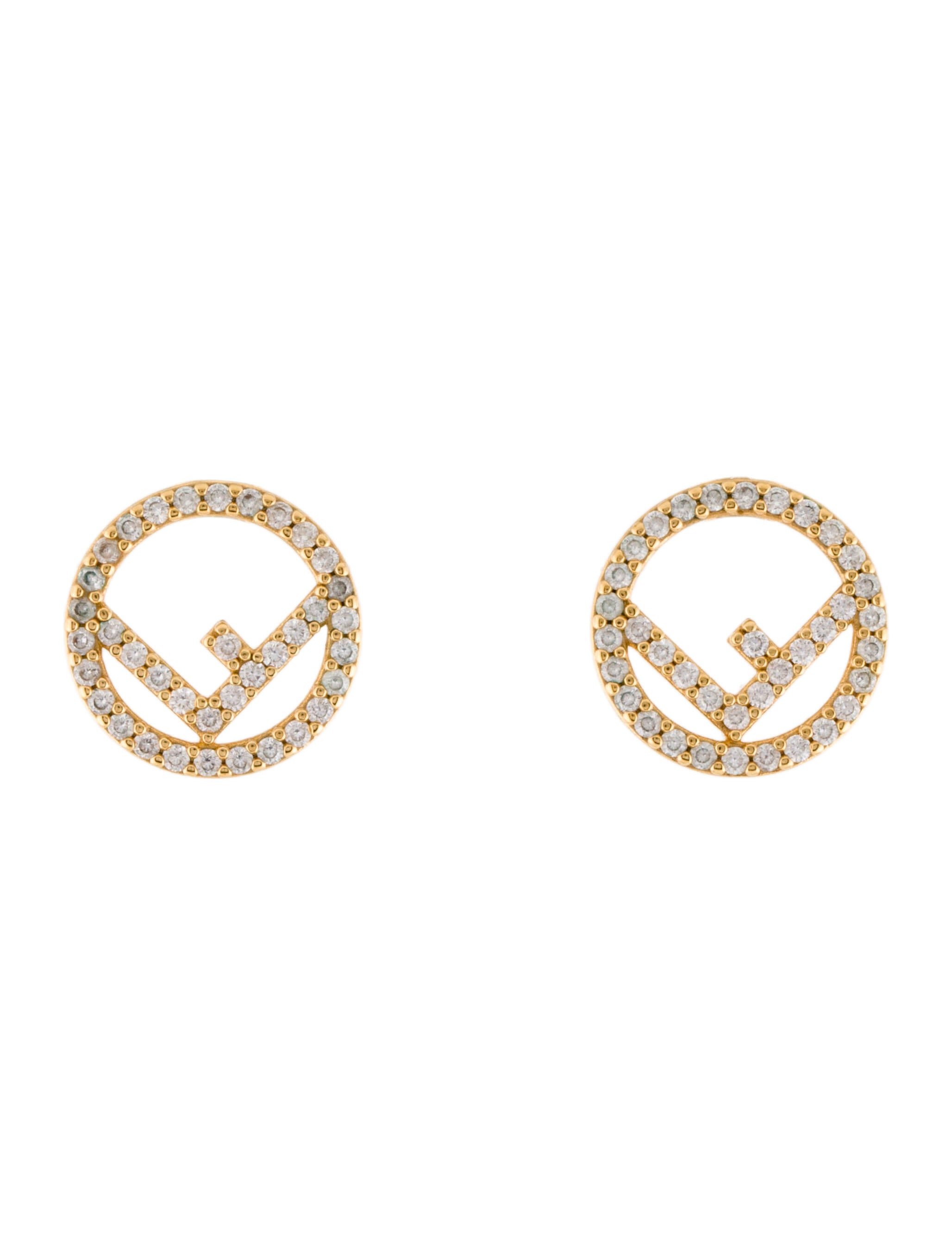 Fendi F Is Fendi Stud Earrings - Bronze Stud, Earrings