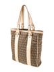 Fendi Leather-Trimmed Zucchino Tote