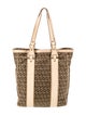 Fendi Leather-Trimmed Zucchino Tote