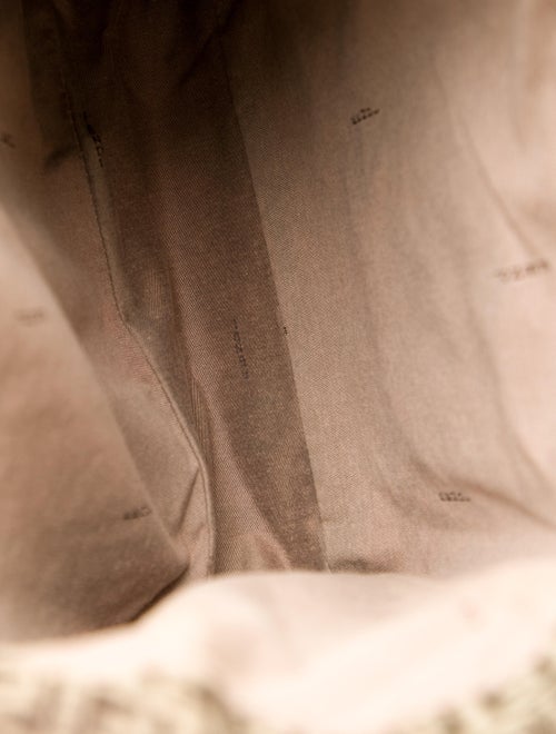 Fendi Leather-Trimmed Zucchino Tote