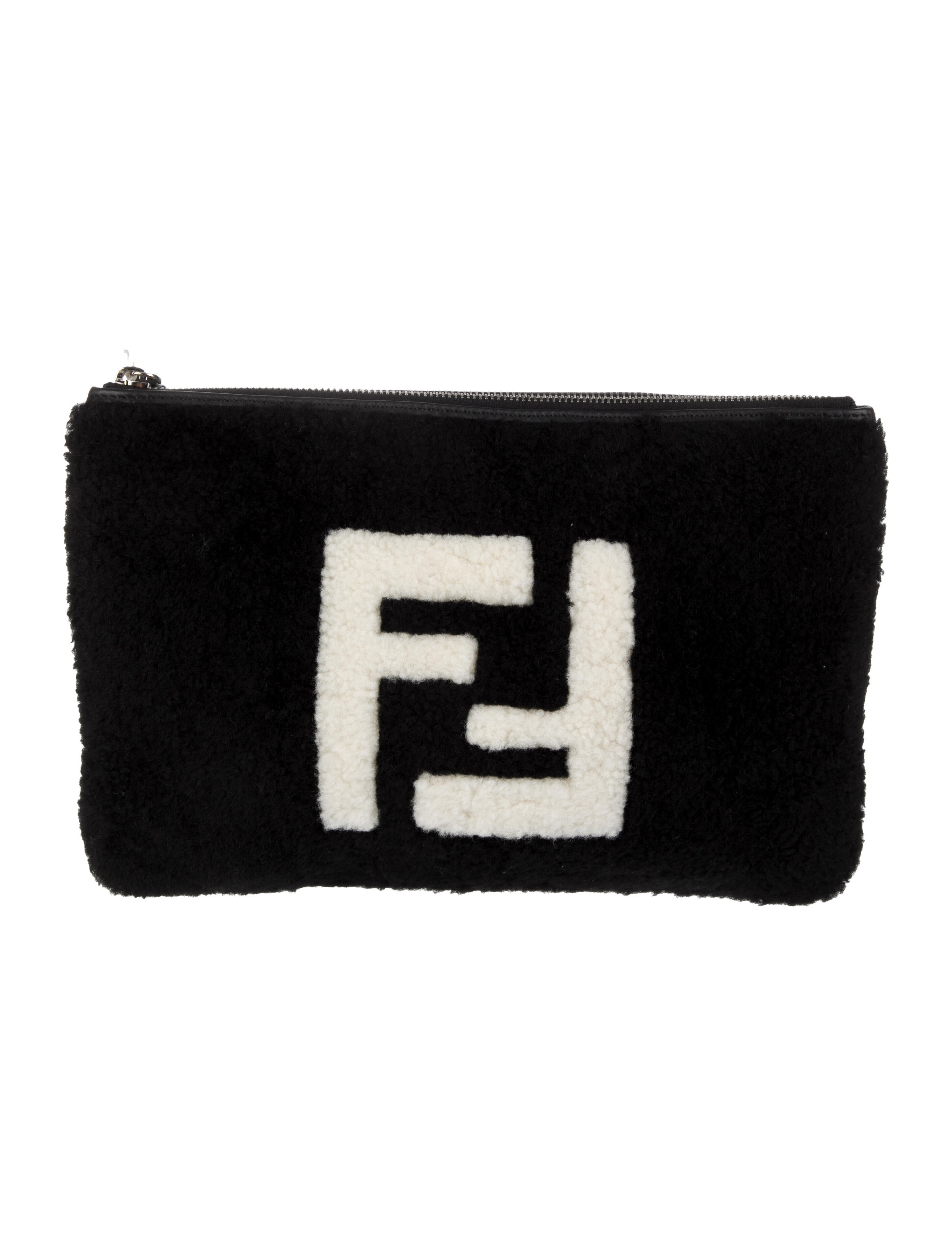 【FENDI】CLUTCH LARGE FENDI Large Clutch, Zip Pouch, Accessory Bag, Pequin