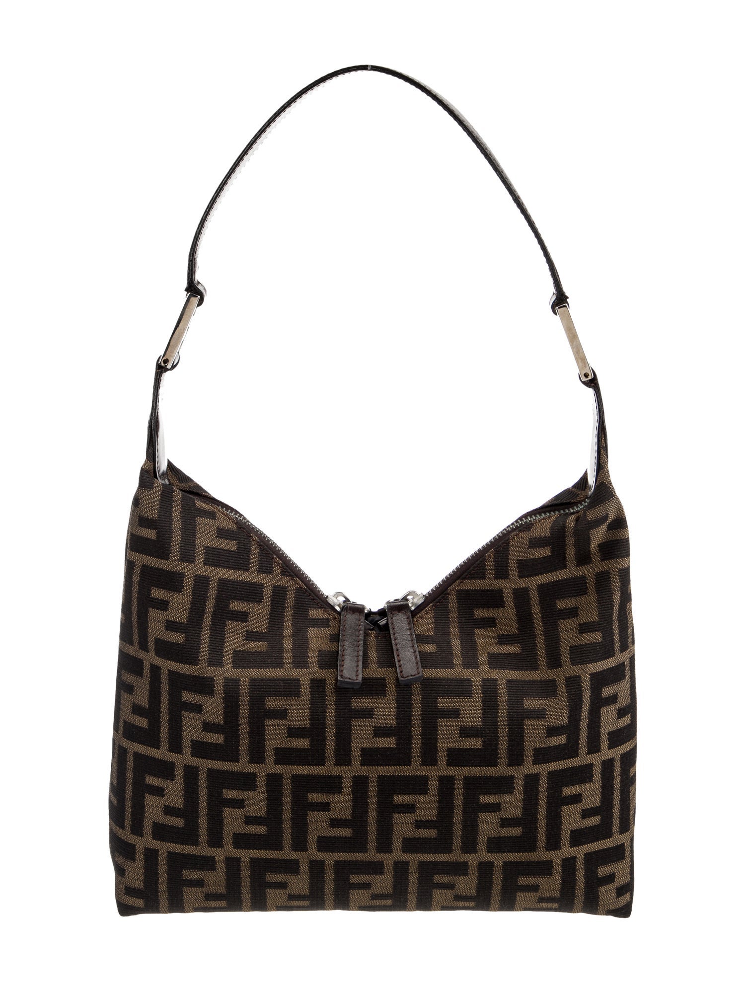 Fendi Zucca Shoulder Bag Brown Shoulder Bags, Handbags FEN293927