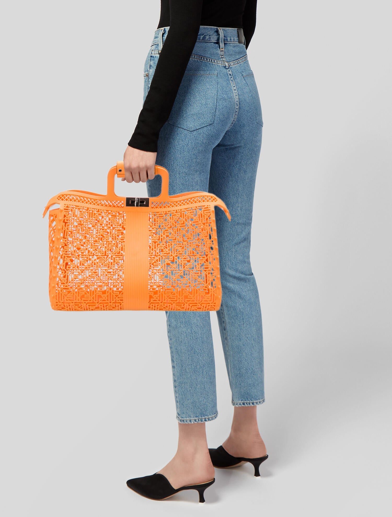 Fendi 2023 Zucca Basket Forty8 Tote - Orange Totes, Handbags