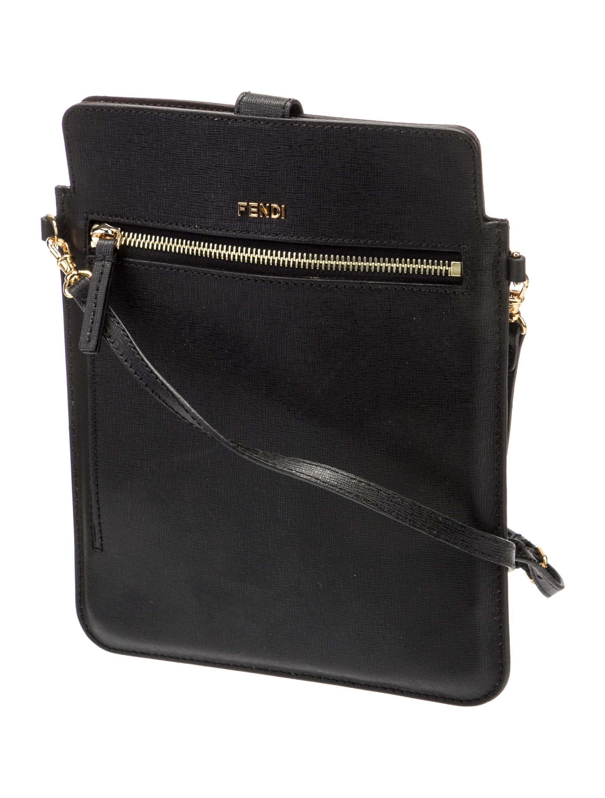 Fendi Leather Crossbody Bag Black Crossbody Bags, Handbags