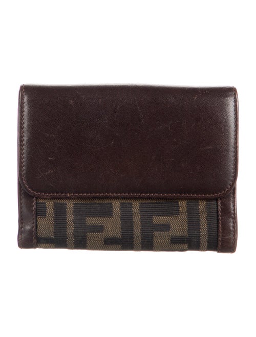 Fendi Zucca FF Logo Canvas Wallet