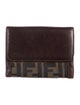 Fendi Zucca FF Logo Canvas Wallet