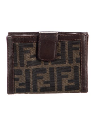 Fendi Zucca FF Logo Canvas Wallet