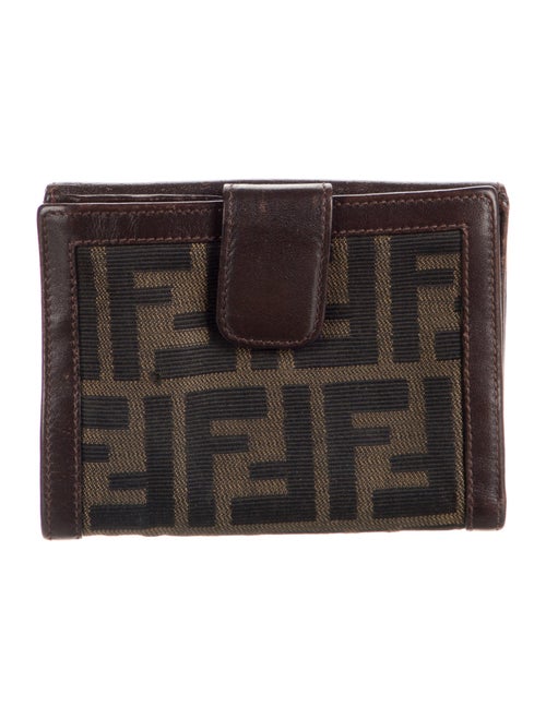 Fendi Zucca FF Logo Canvas Wallet
