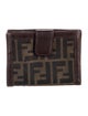 Fendi Zucca FF Logo Canvas Wallet