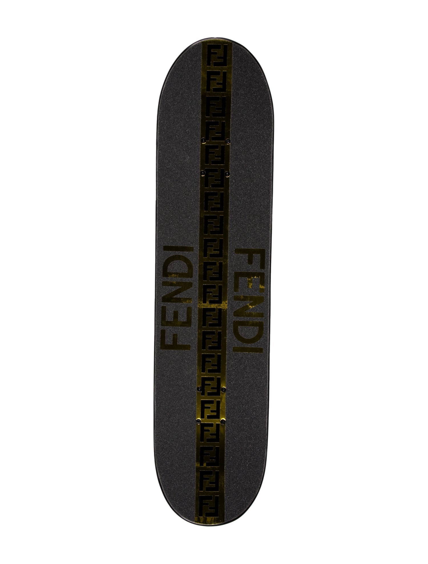 Fendi Logo Print Skateboard Deck Black Skate Decks, Collectibles