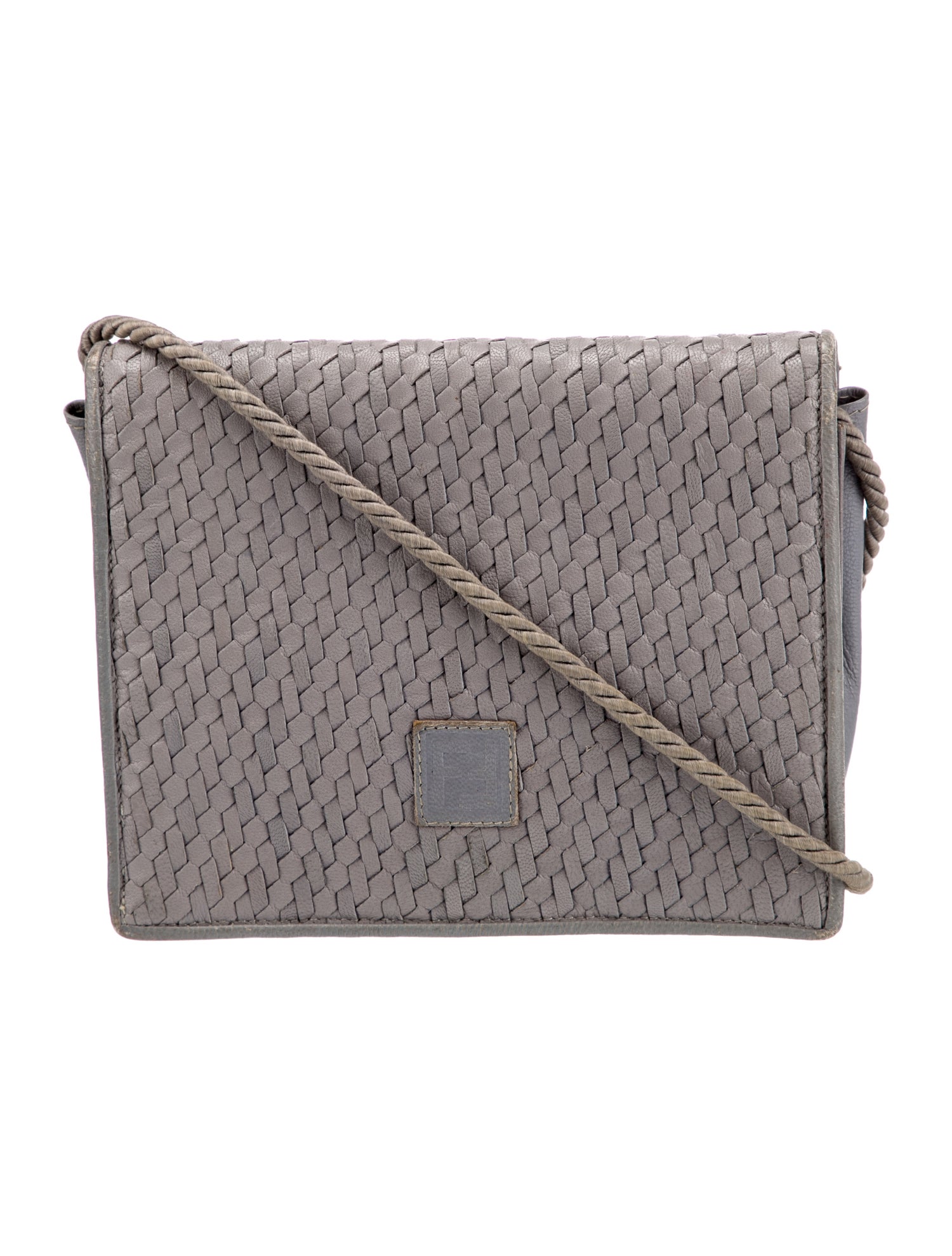 Fendi Vintage Leather Crossbody Bag Grey Crossbody Bags, Handbags
