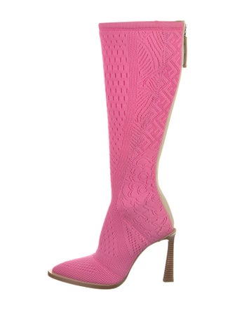 Fendi Colorblock Pattern Sock Boots