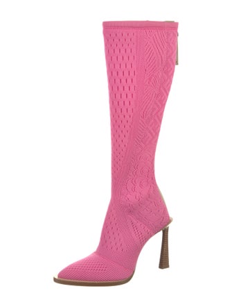 Fendi Colorblock Pattern Sock Boots